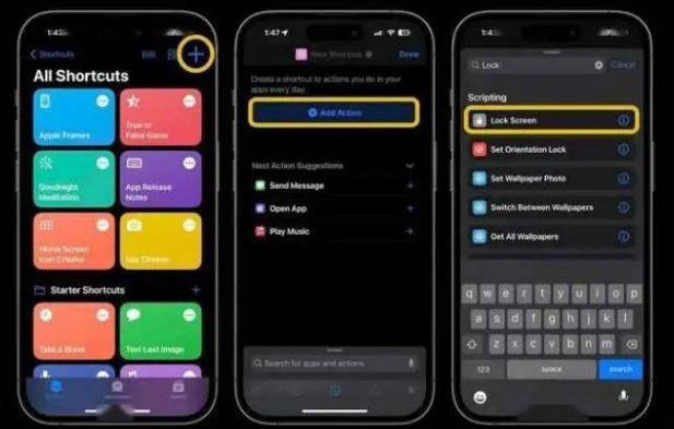 麻洋镇苹果14锁屏维修店分享iPhone14升级iOS16.4后如何创建锁屏快捷方式 